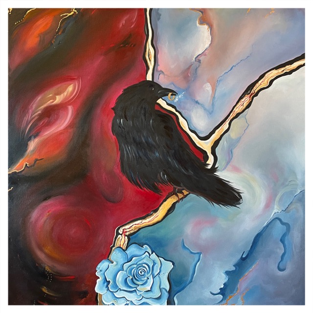 Raven #1 The Blue Rose 24x24 ~ 2014